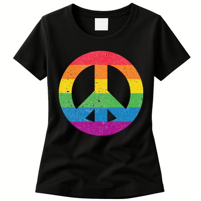 PEACE SIGN LOVE 60s 70s Tie Dye Hippie Costume Womens T-Shirt