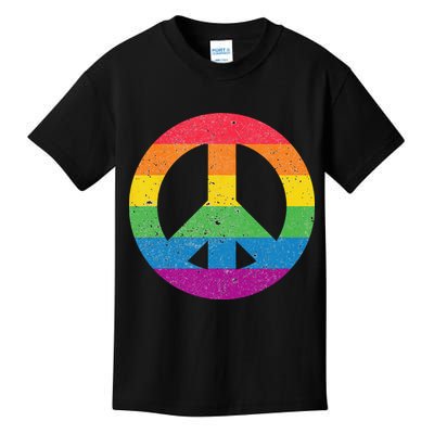 PEACE SIGN LOVE 60s 70s Tie Dye Hippie Costume Kids T-Shirt