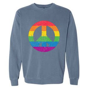 PEACE SIGN LOVE 60s 70s Tie Dye Hippie Costume Garment-Dyed Sweatshirt