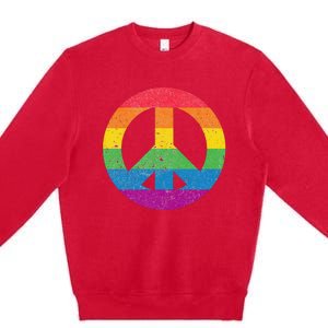 PEACE SIGN LOVE 60s 70s Tie Dye Hippie Costume Premium Crewneck Sweatshirt