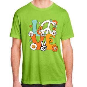 Peace Sign Love 60s 70s Tie Dye Hippie Costume Adult ChromaSoft Performance T-Shirt