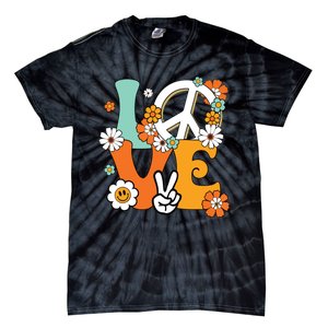 Peace Sign Love 60s 70s Tie Dye Hippie Costume Tie-Dye T-Shirt