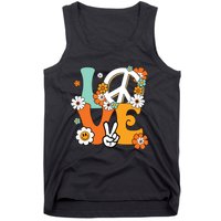 Peace Sign Love 60s 70s Tie Dye Hippie Costume Tank Top