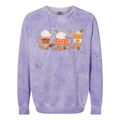 Pumpkin Spice Latte Fall Vibes Autumn Pumpkin Spice Coffee Colorblast Crewneck Sweatshirt