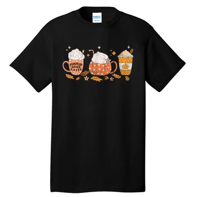 Pumpkin Spice Latte Fall Vibes Autumn Pumpkin Spice Coffee Tall T-Shirt