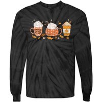 Pumpkin Spice Latte Fall Vibes Autumn Pumpkin Spice Coffee Tie-Dye Long Sleeve Shirt