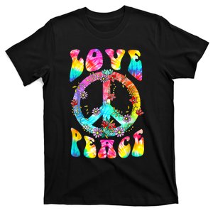 Peace Sign Love 60S 70S Tie Dye Hippie Costume T-Shirt