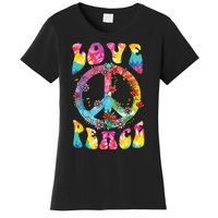 Peace Sign Love 60s 70s Tie Dye Hippie Costume Women's T-Shirt