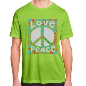 Peace Sign Love 60s 70s Tie Dye Hippie Costume Adult ChromaSoft Performance T-Shirt