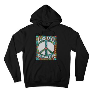 Peace Sign Love 60s 70s Tie Dye Hippie Costume Hoodie