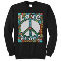 Peace Sign Love 60s 70s Tie Dye Hippie Costume Sweatshirt