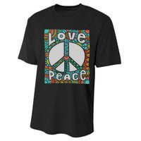 Peace Sign Love 60s 70s Tie Dye Hippie Costume Performance Sprint T-Shirt