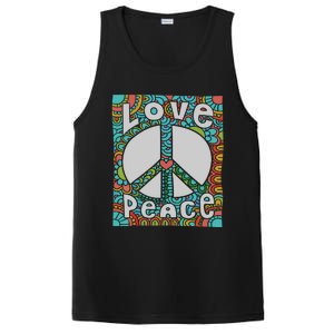 Peace Sign Love 60s 70s Tie Dye Hippie Costume PosiCharge Competitor Tank