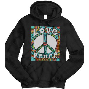 Peace Sign Love 60s 70s Tie Dye Hippie Costume Tie Dye Hoodie