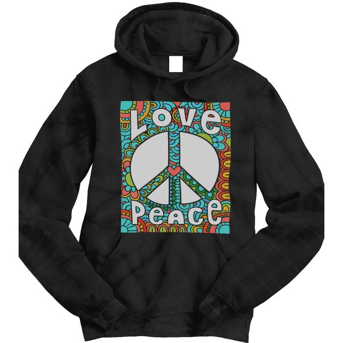 Peace Sign Love 60s 70s Tie Dye Hippie Costume Tie Dye Hoodie