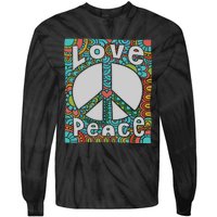 Peace Sign Love 60s 70s Tie Dye Hippie Costume Tie-Dye Long Sleeve Shirt