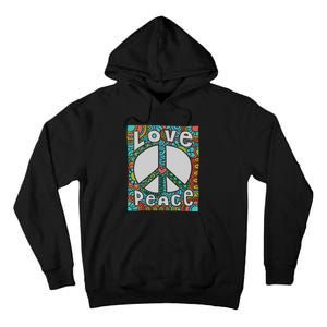 Peace Sign Love 60s 70s Tie Dye Hippie Costume Tall Hoodie