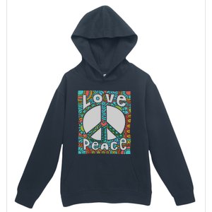 Peace Sign Love 60s 70s Tie Dye Hippie Costume Urban Pullover Hoodie