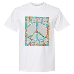 Peace Sign Love 60s 70s Tie Dye Hippie Costume Garment-Dyed Heavyweight T-Shirt