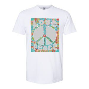 Peace Sign Love 60s 70s Tie Dye Hippie Costume Softstyle CVC T-Shirt