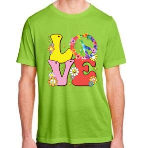 Peace Sign Love 60s 70s Tie Dye Hippie Costume Adult ChromaSoft Performance T-Shirt