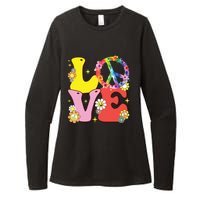 Peace Sign Love 60s 70s Tie Dye Hippie Costume Womens CVC Long Sleeve Shirt