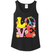 Peace Sign Love 60s 70s Tie Dye Hippie Costume Ladies Essential Tank