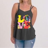 Peace Sign Love 60s 70s Tie Dye Hippie Costume Women's Strappy Tank