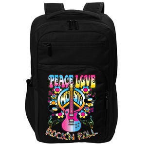 Peace Sign Love 60s 70s Tie Dye Hippie Costume Impact Tech Backpack