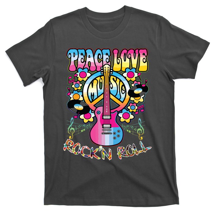 Peace Sign Love 60s 70s Tie Dye Hippie Costume T-Shirt