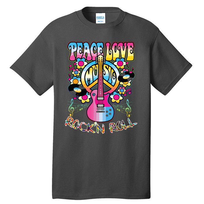 Peace Sign Love 60s 70s Tie Dye Hippie Costume Tall T-Shirt