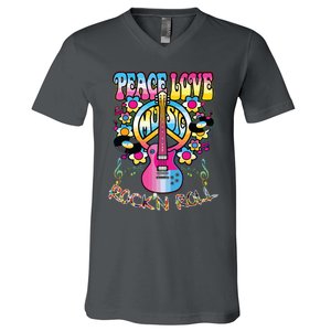 Peace Sign Love 60s 70s Tie Dye Hippie Costume V-Neck T-Shirt