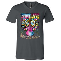 Peace Sign Love 60s 70s Tie Dye Hippie Costume V-Neck T-Shirt