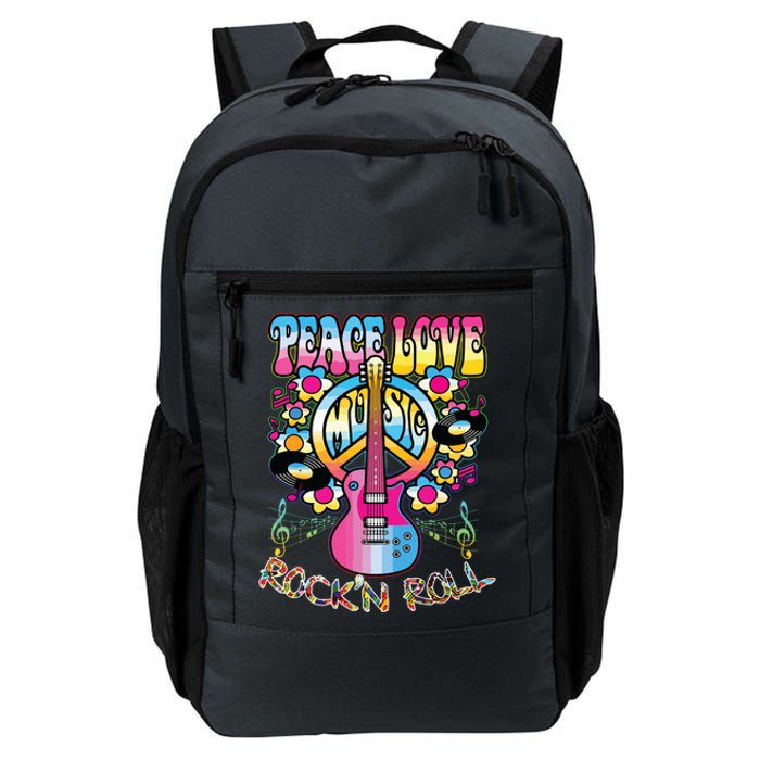 Peace Sign Love 60s 70s Tie Dye Hippie Costume Daily Commute Backpack