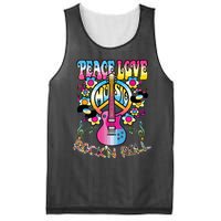 Peace Sign Love 60s 70s Tie Dye Hippie Costume Mesh Reversible Basketball Jersey Tank