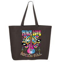 Peace Sign Love 60s 70s Tie Dye Hippie Costume 25L Jumbo Tote