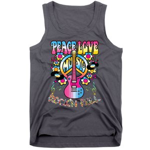 Peace Sign Love 60s 70s Tie Dye Hippie Costume Tank Top