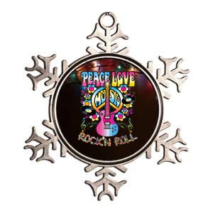 Peace Sign Love 60s 70s Tie Dye Hippie Costume Metallic Star Ornament