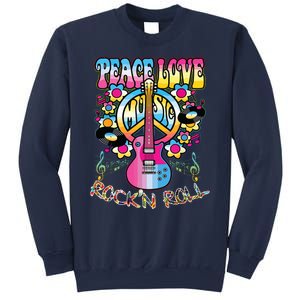 Peace Sign Love 60s 70s Tie Dye Hippie Costume Sweatshirt