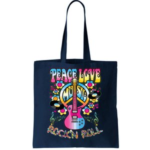 Peace Sign Love 60s 70s Tie Dye Hippie Costume Tote Bag