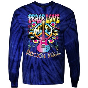 Peace Sign Love 60s 70s Tie Dye Hippie Costume Tie-Dye Long Sleeve Shirt