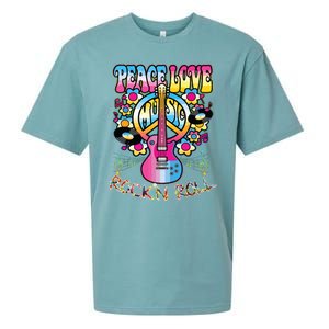 Peace Sign Love 60s 70s Tie Dye Hippie Costume Sueded Cloud Jersey T-Shirt