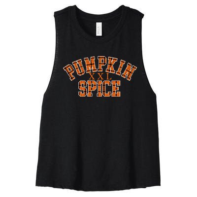 Pumpkin Spice Latte Fall Coffee Halloween Coffee PSL Women's Racerback Cropped Tank