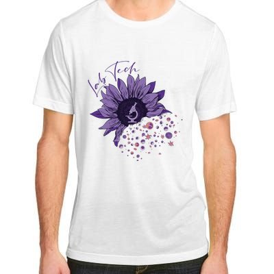 Purple Sunflower Lab Tech Blood Cells Lab Week Lab Queen Phlebotomy Week Adult ChromaSoft Performance T-Shirt