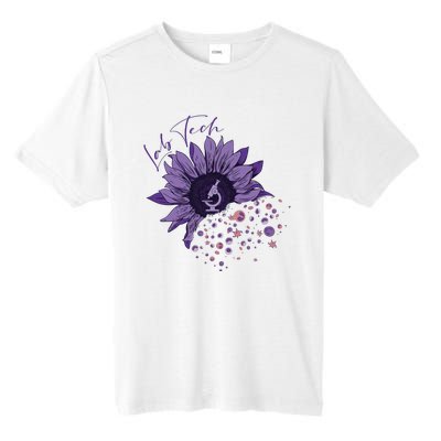 Purple Sunflower Lab Tech Blood Cells Lab Week Lab Queen Phlebotomy Week Tall Fusion ChromaSoft Performance T-Shirt