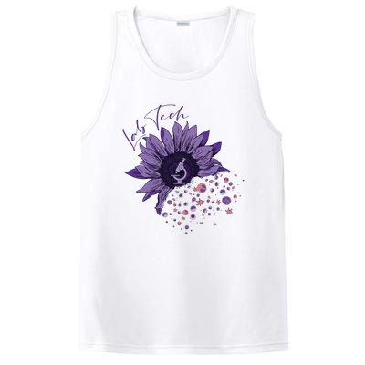 Purple Sunflower Lab Tech Blood Cells Lab Week Lab Queen Phlebotomy Week PosiCharge Competitor Tank