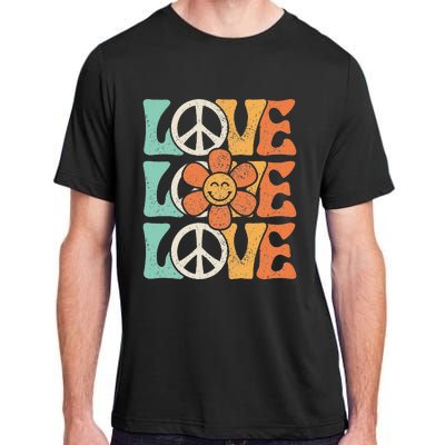 Peace Sign Love 60s 70s Costume 70 Theme Party Groovy Hippie Adult ChromaSoft Performance T-Shirt