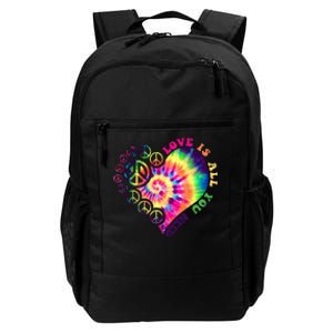 PEACE SIGN LOVE 60s 70s Tie Dye Hippie Halloween Costume Daily Commute Backpack