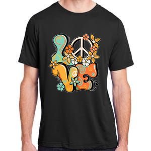 Peace Sign Love 60s 70s Costume Groovy Hippie Theme Party Adult ChromaSoft Performance T-Shirt