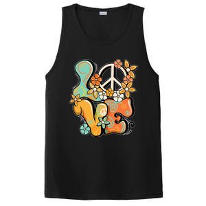 Peace Sign Love 60s 70s Costume Groovy Hippie Theme Party PosiCharge Competitor Tank